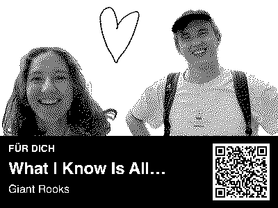 QR und Text im Balken über einem Foto